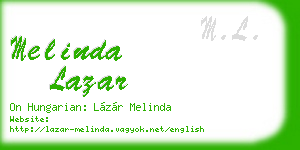 melinda lazar business card