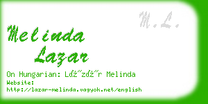 melinda lazar business card